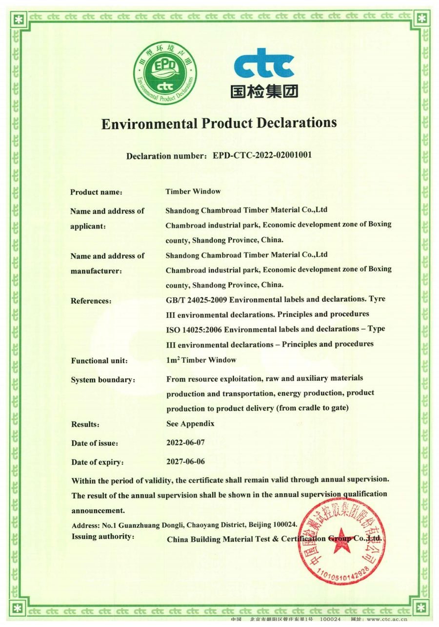 EPD-CTC-2022-02001001 — Environmental Product Declaration